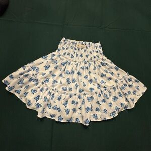 Alter'd State Floral Blue and White Women's Skirt
